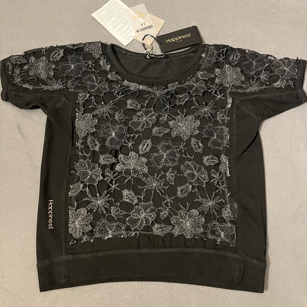 Uniquely Designed Small - Happiness - Lace Front Top